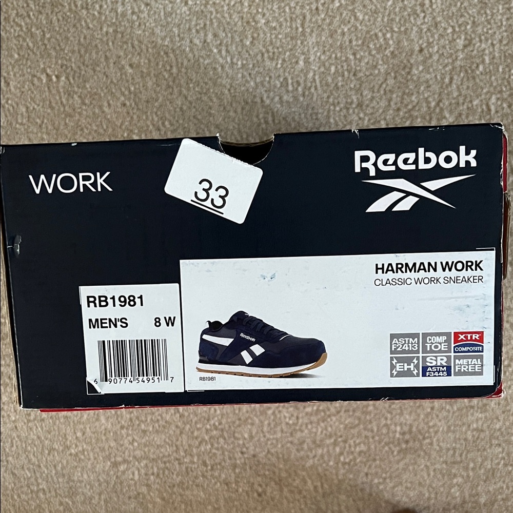 Reebok Harman Work Sneakers - Blue and White
New in box